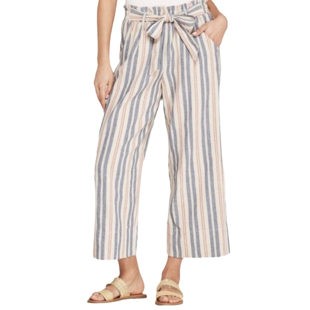 Knox Rose Paperbag Waist Striped Pants